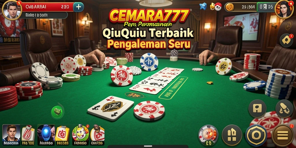Tampilan gameplay menarik dalam CEMARA777 dengan aksi QiuQiu seru.