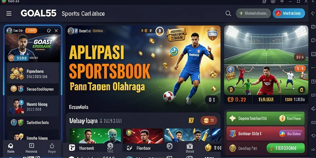 Tampilan menarik dari gameplay aplikasi Sportsbook GOAL55.
