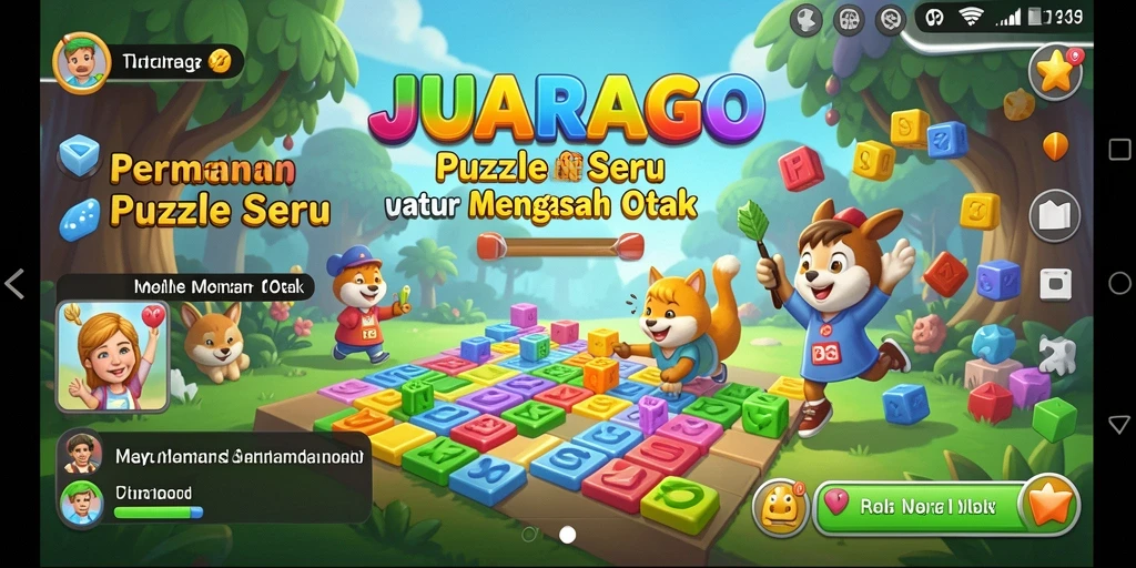 Tampilan screenshot JUARAGO yang menampilkan gameplay Puzzle yang seru.