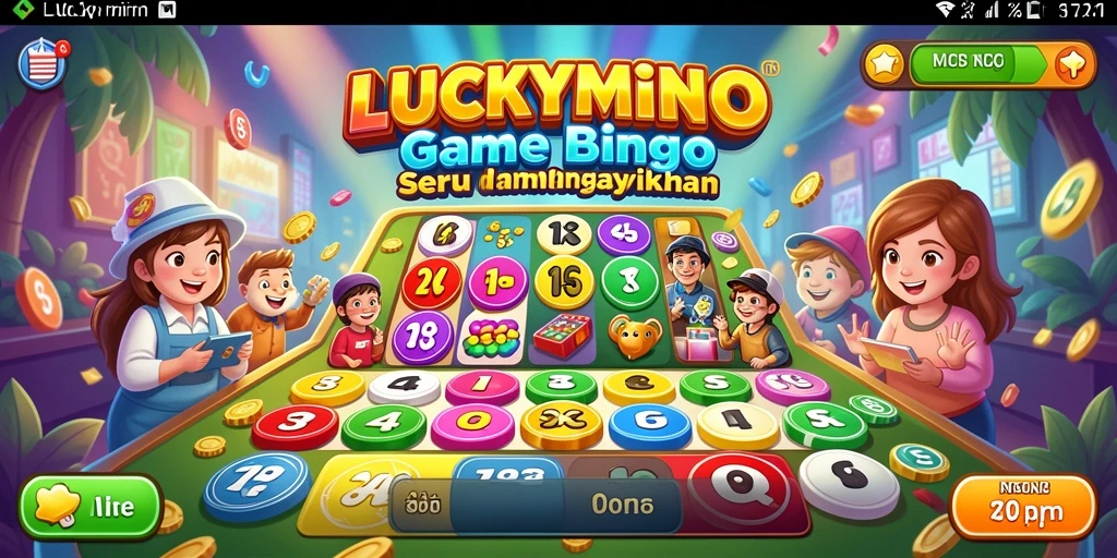 Tampilan gameplay LUCKYMINO yang menakjubkan dan interaktif.
