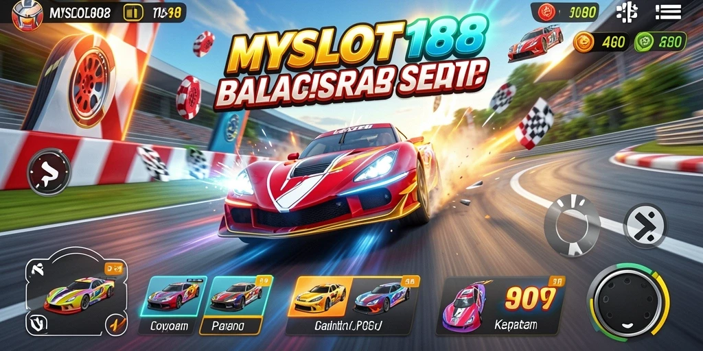 Gameplay menegangkan di MYSLOT188 saat balapan penuh adrenalin.