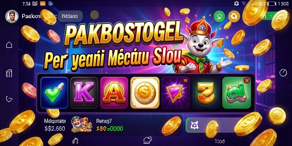 Screenshot utama PAKBOSTOGEL menampilkan gameplay seru permainan Slot.