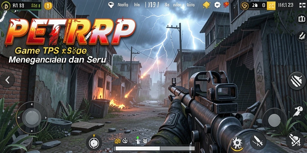 Screenshot PETIRRP menampilkan pertempuran TPS yang mendebarkan.