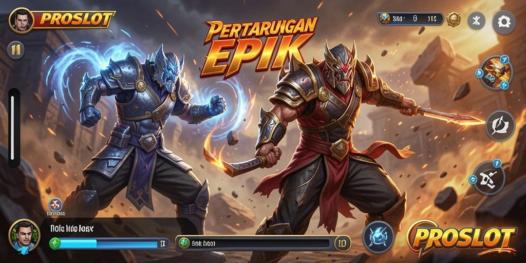 Tampilkan aksi pertarungan mendebarkan dari PROSLOT.