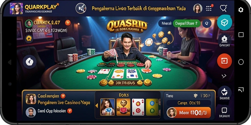 Gameplay Live Casino yang mendebarkan di QUARKPLAY.