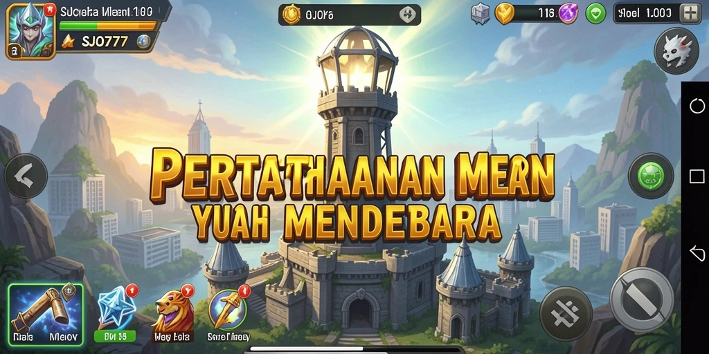 Tampilan screenshot utama SJO777 menampilkan aksi seru Tower Defense.