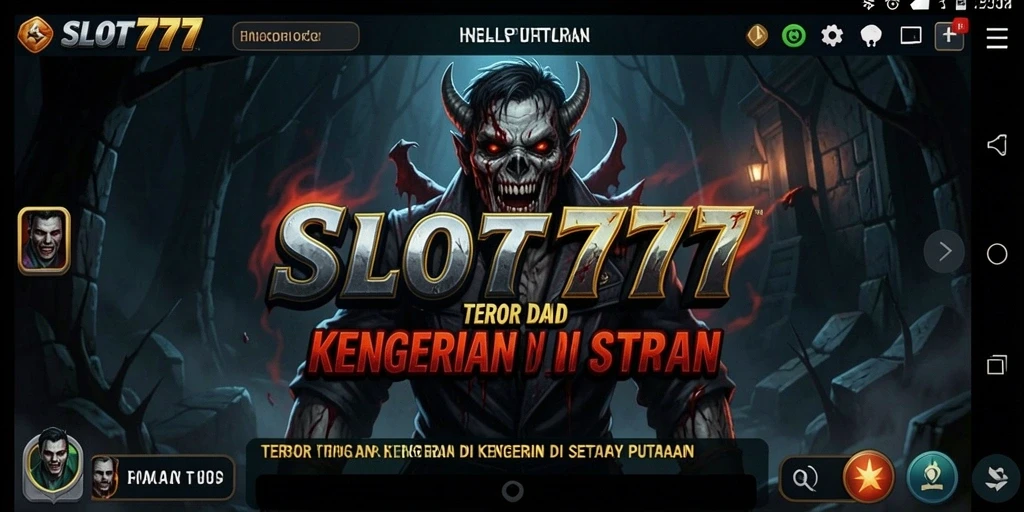 Gameplay SLOT777 dengan suasana horor yang mencekam.