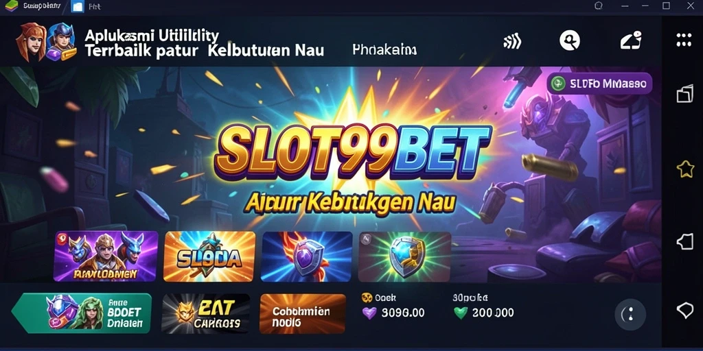 Tampilan antarmuka utama SLOT99BET dengan fitur produktivitas yang menarik.