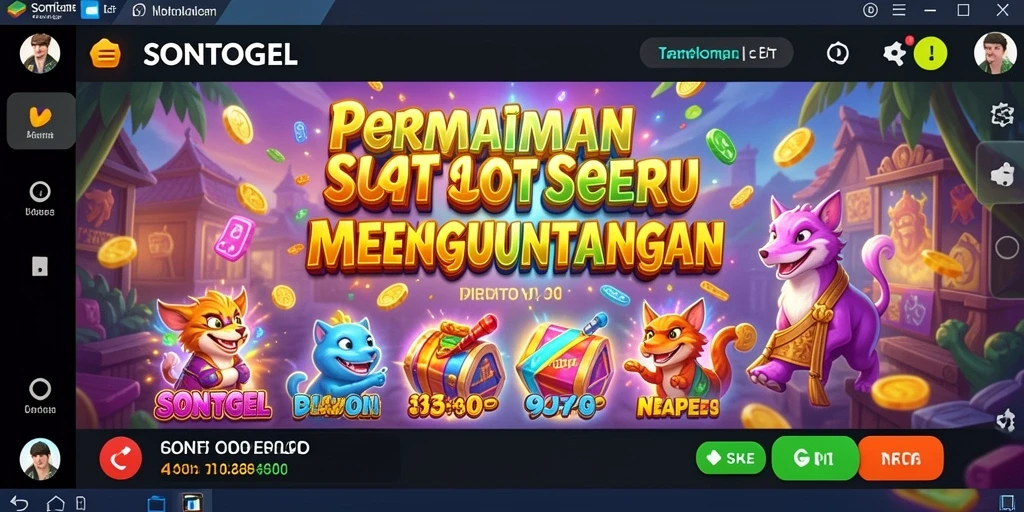 Screenshot utama menunjukkan gameplay seru dari SONTOGEL.