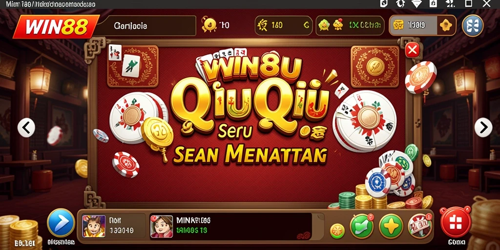 Gameplay seru QiuQiu di WIN88 dengan teman-teman.